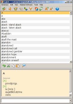 LingvoSoft Dictionary English <-> Latvian for Wind 1.8.33 screenshot